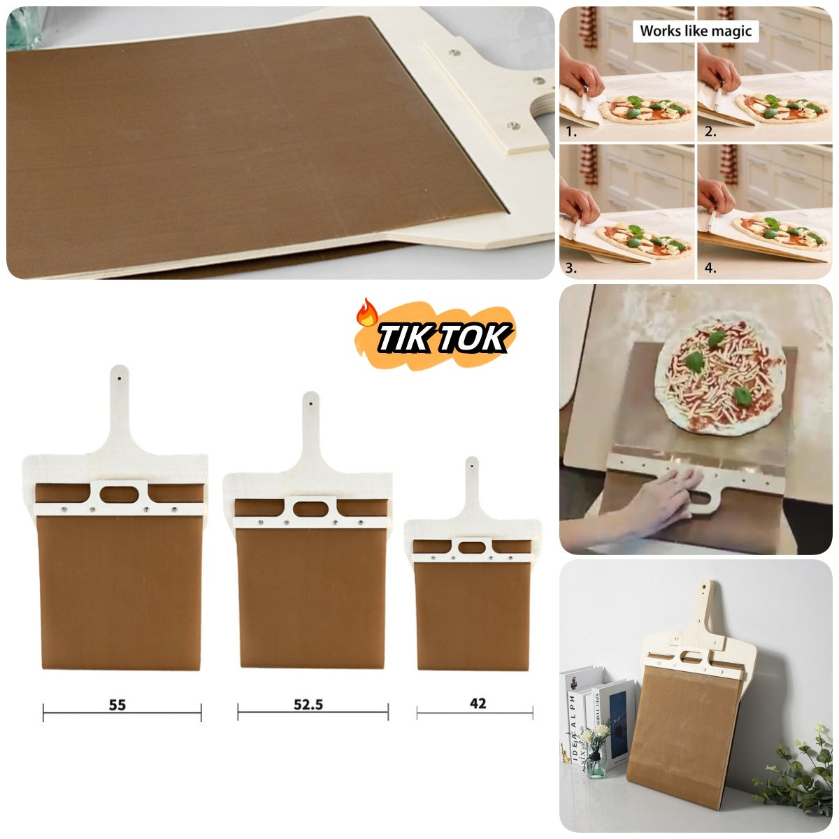 Sliding Pizza Peel Shovel Storage Board