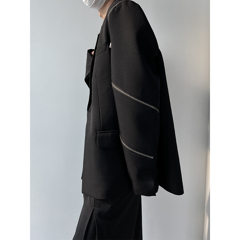 Niche Zipper Splicing Design In Suits