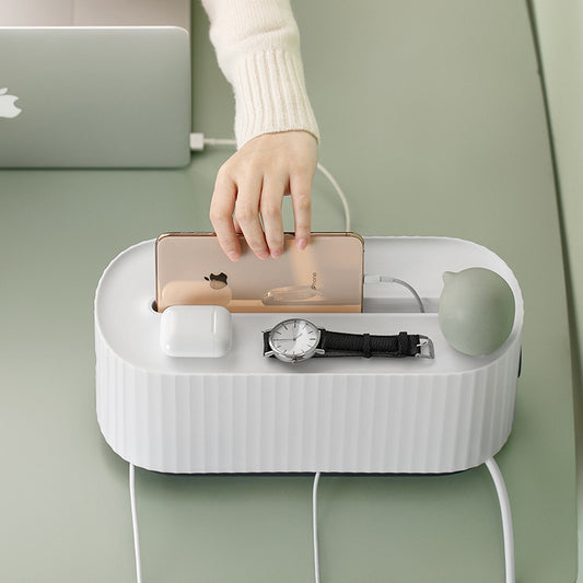 Power Strip Wire Case Cable Storage Box Anti-Dust Charger Socket Organizer
