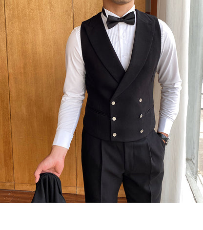 Slim Fit Versatile Fashion Double Breasted Vest