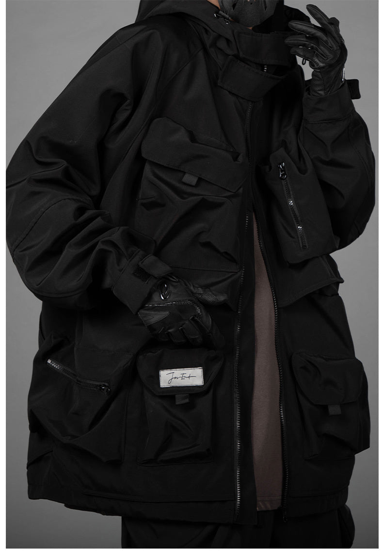 Hooded Tooling And Three-dimensional Multi-pocket Jacket