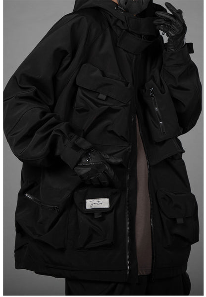 Hooded Tooling And Three-dimensional Multi-pocket Jacket