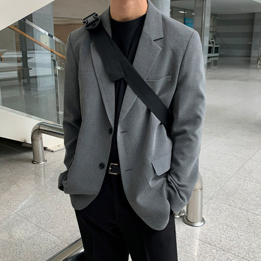 Trendy Casual Gray Small Suit