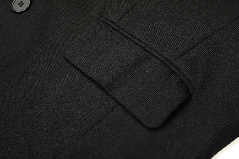 Hanging Buckle Decorative Casual Suit Men