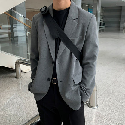 Trendy Casual Gray Small Suit