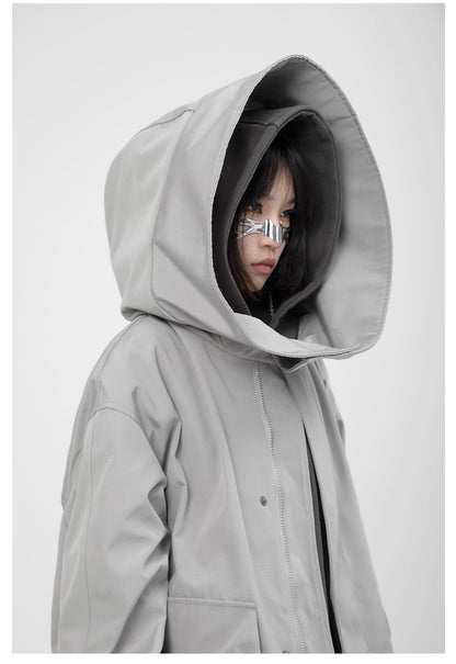 Tooling With Hooded Fake Two Trench Coats Loose