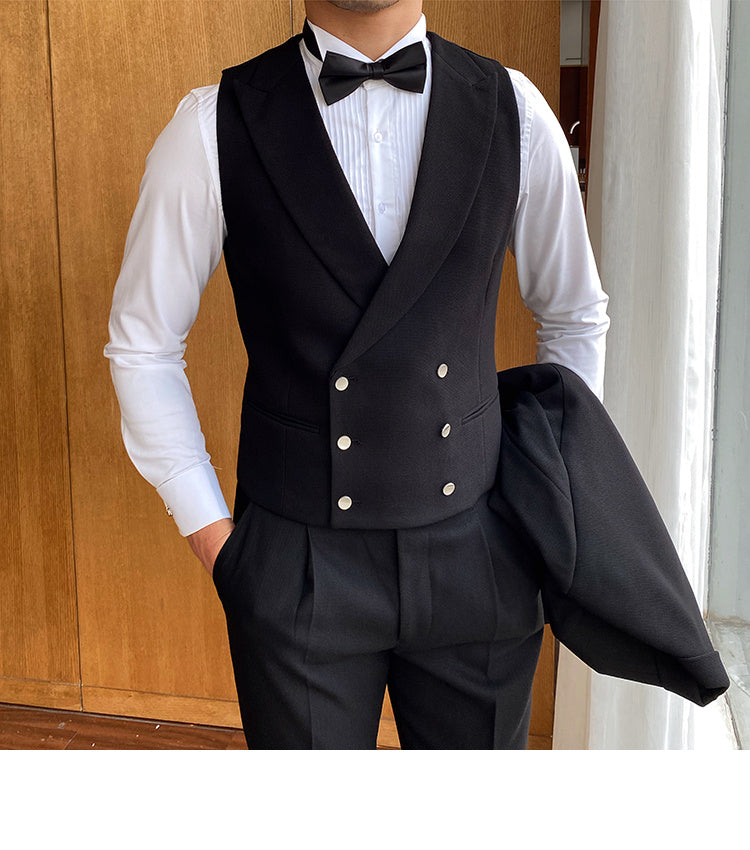 Slim Fit Versatile Fashion Double Breasted Vest