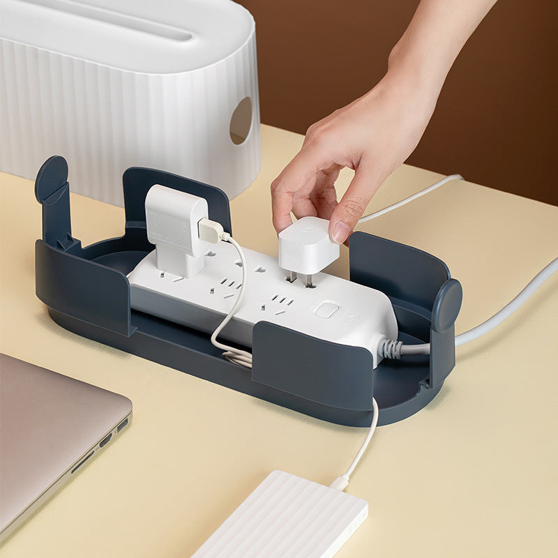 Power Strip Wire Case Cable Storage Box Anti-Dust Charger Socket Organizer