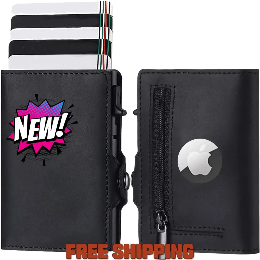 2 - In - 1 Wallet And Card Holder - Cross - Border New Three - Fold Men’s Wallet Leather Carbon