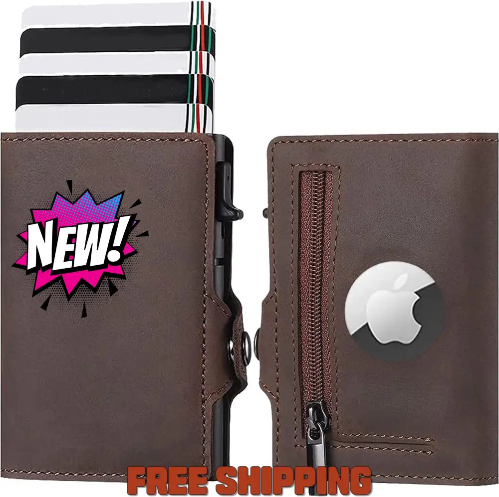 2 - In - 1 Wallet And Card Holder - Cross - Border New Three - Fold Men’s Wallet Leather Carbon