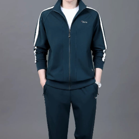 High-End Cotton Sweater Stand Collar Fashion Two-piece Suit