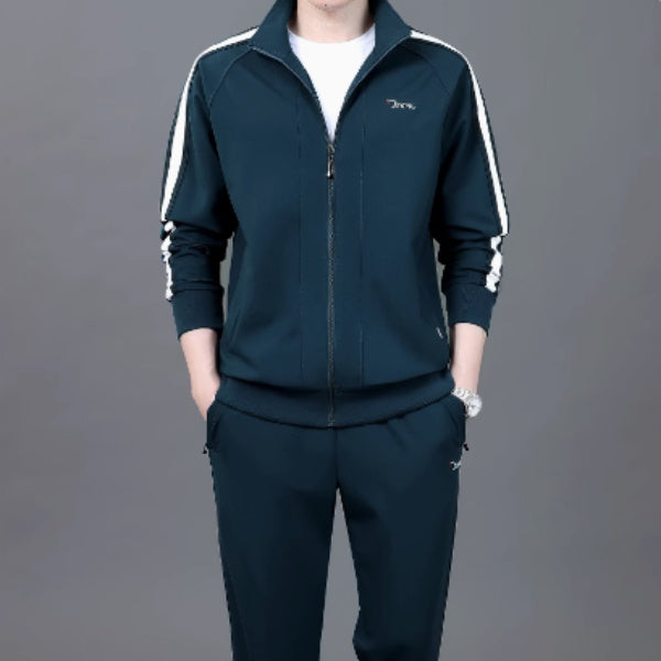 High-End Cotton Sweater Stand Collar Fashion Two-piece Suit