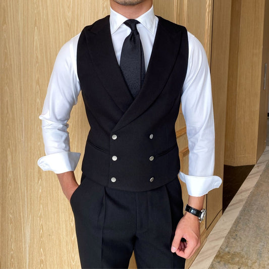 Slim Fit Versatile Fashion Double Breasted Vest