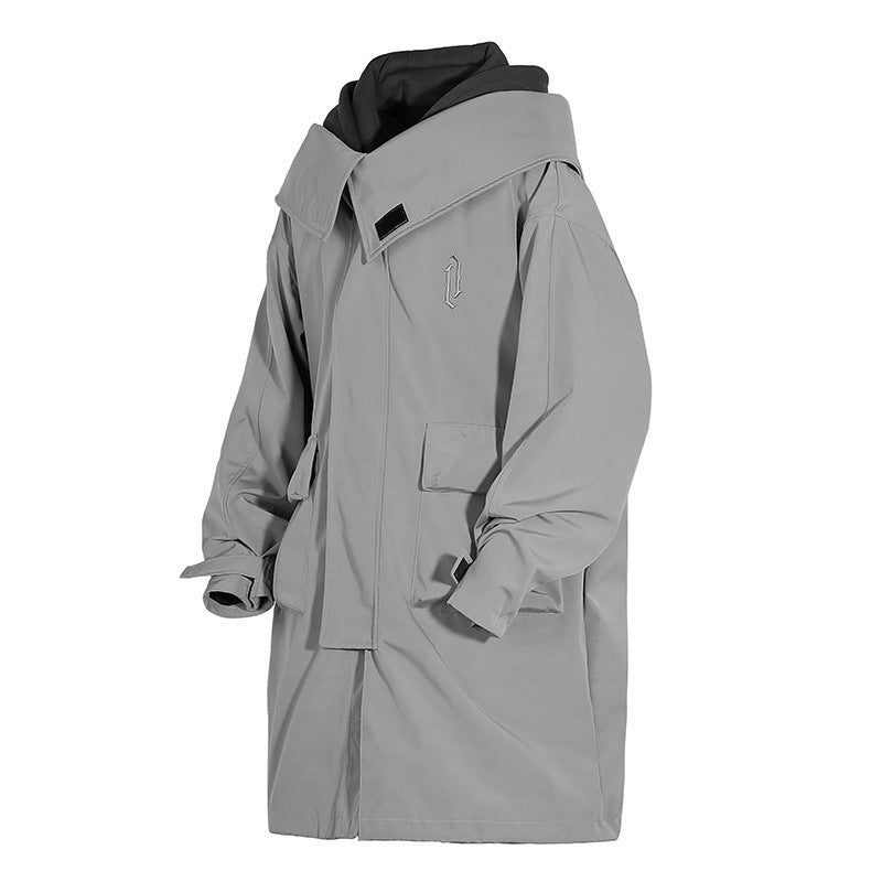 Tooling With Hooded Fake Two Trench Coats Loose
