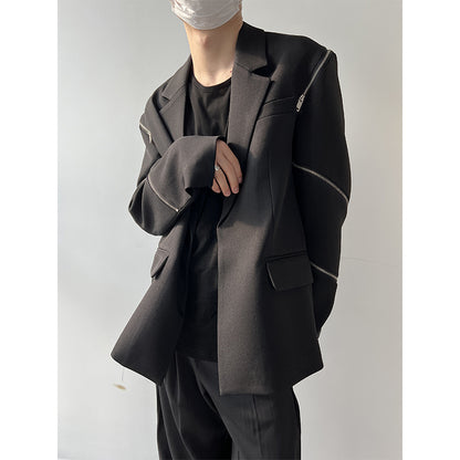 Niche Zipper Splicing Design In Suits