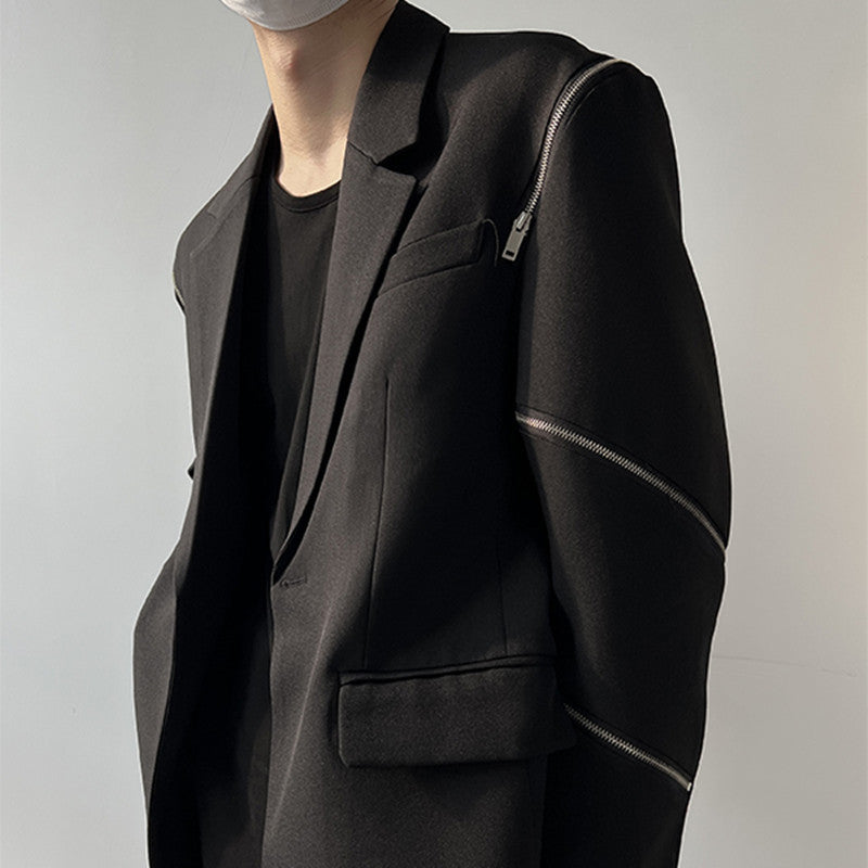 Niche Zipper Splicing Design In Suits