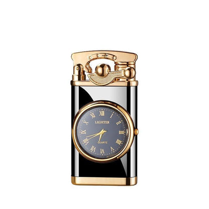 New Lighter With Electric Watch Rocker Arm Automatic Ignition Straight Blue Flame Lighter