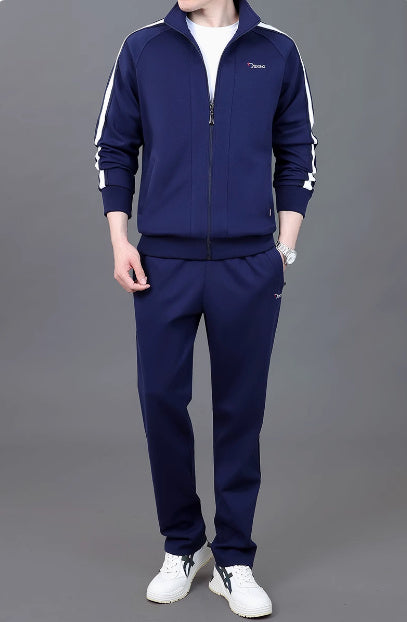 High-End Cotton Sweater Stand Collar Fashion Two-piece Suit