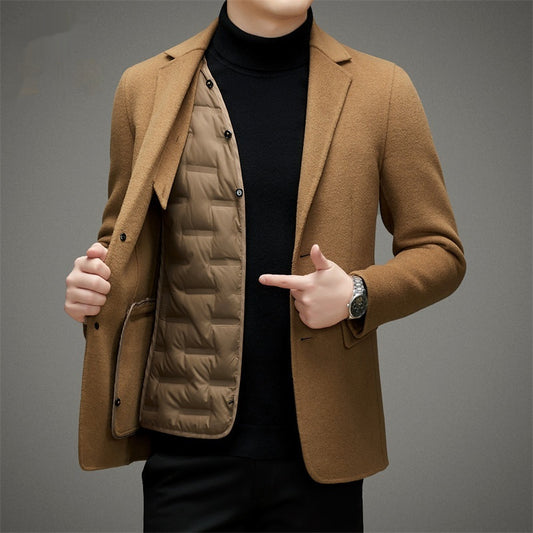 High-end Suit Detachable 90 White Duck Down Liner Suit Jacket