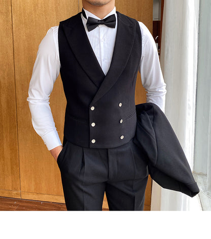 Slim Fit Versatile Fashion Double Breasted Vest