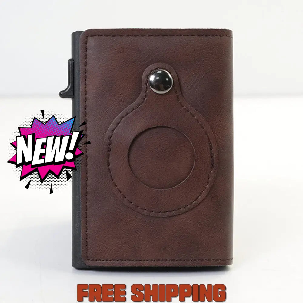 Airtag Card Bag Anti - Theft Swipe Card Bag Multi - Functional Business Leather Wallet For Men
