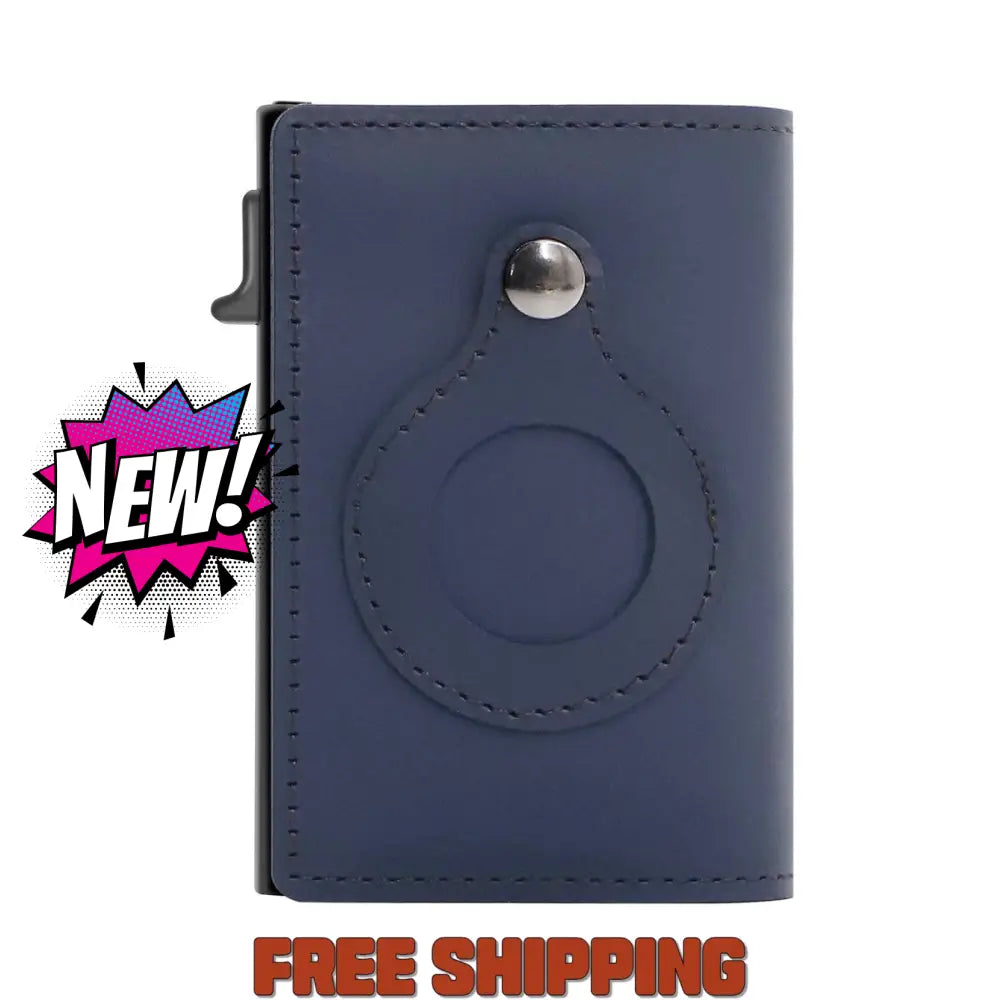 Airtag Card Bag Anti - Theft Swipe Card Bag Multi - Functional Business Leather Wallet For Men