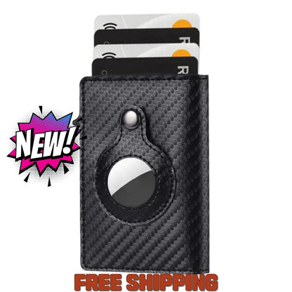 Airtag Card Bag Anti - Theft Swipe Card Bag Multi - Functional Business Leather Wallet For Men