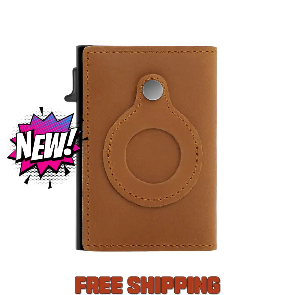 Airtag Card Bag Anti - Theft Swipe Card Bag Multi - Functional Business Leather Wallet For Men