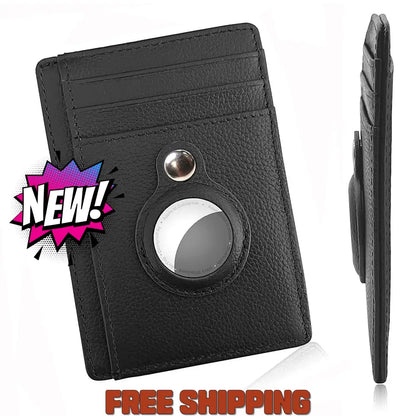 Airtag Card Bag Anti - Theft Swipe Card Bag Multi - Functional Business Leather Wallet For Men