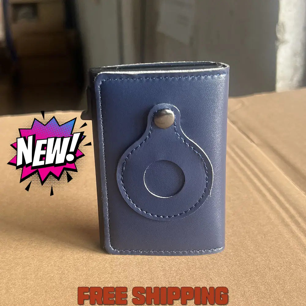 Airtag Card Bag Anti - Theft Swipe Card Bag Multi - Functional Business Leather Wallet For Men Pu