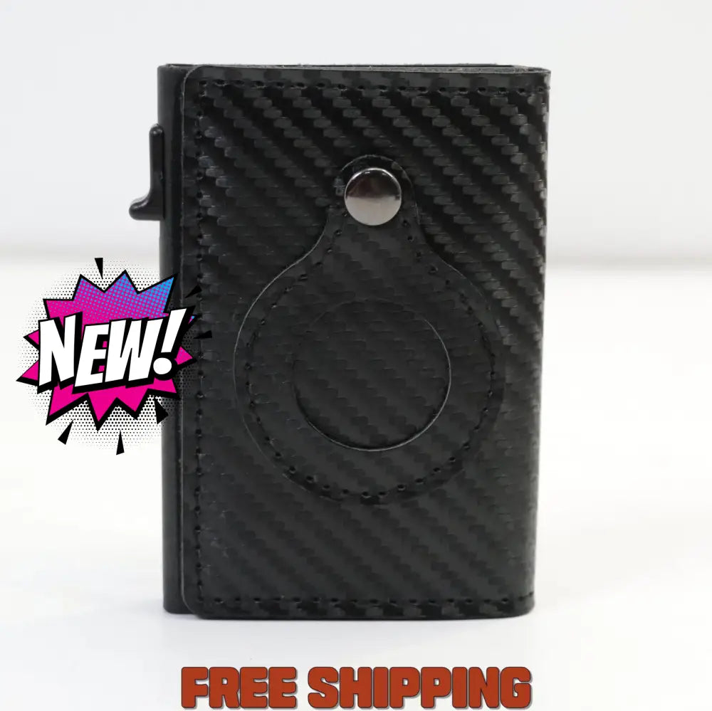 Airtag Card Bag Anti - Theft Swipe Card Bag Multi - Functional Business Leather Wallet For Men Pu