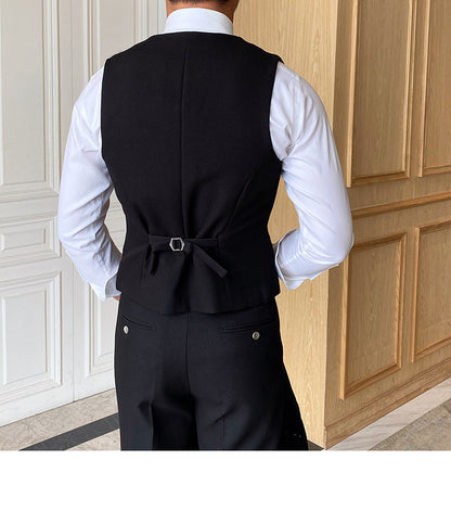 Slim Fit Versatile Fashion Double Breasted Vest
