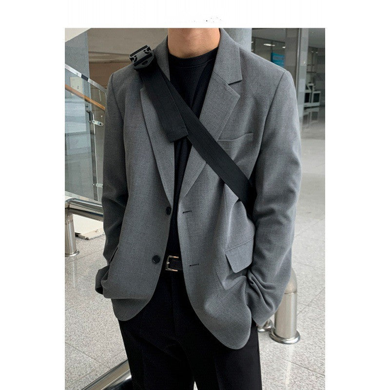 Trendy Casual Gray Small Suit