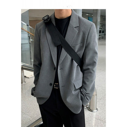 Trendy Casual Gray Small Suit