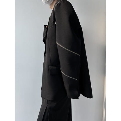 Niche Zipper Splicing Design In Suits