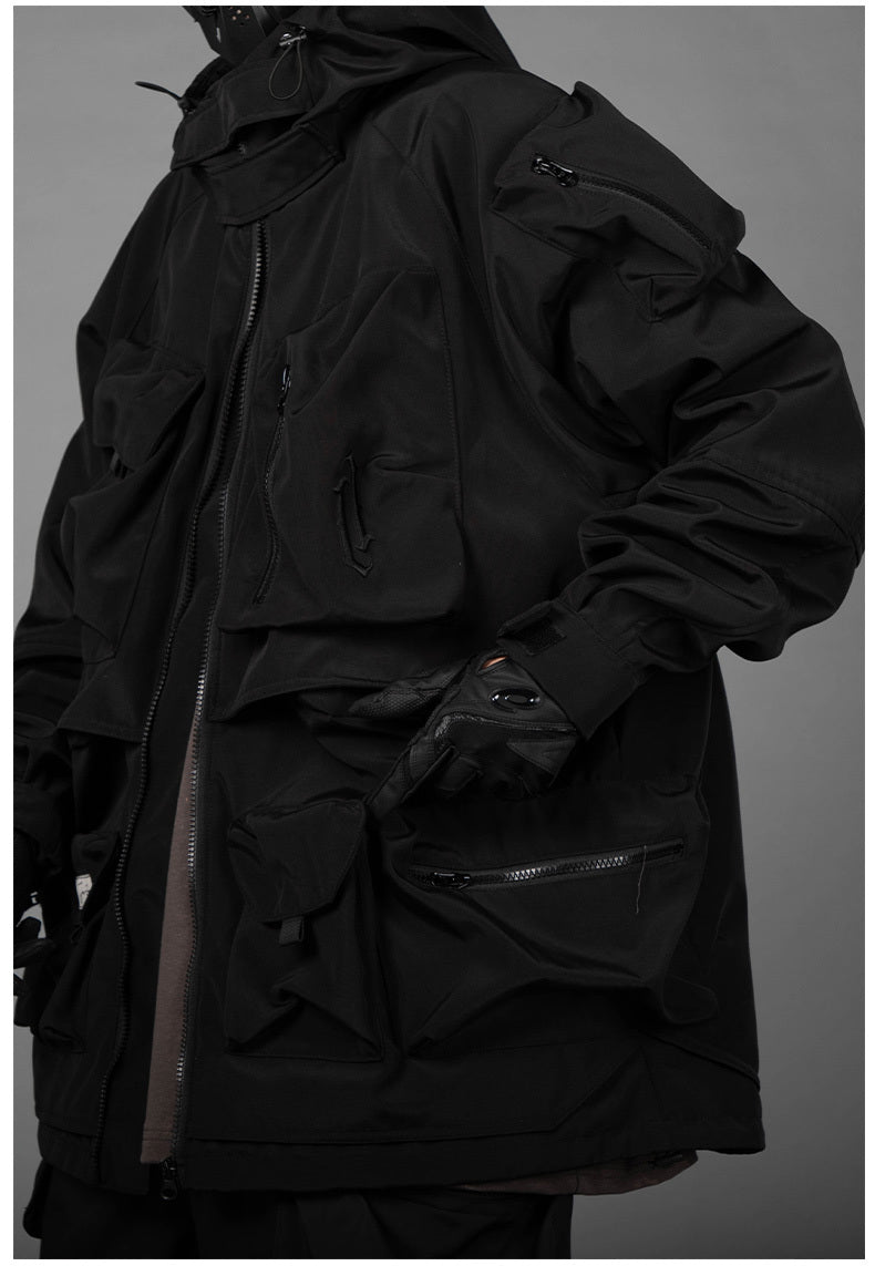 Hooded Tooling And Three-dimensional Multi-pocket Jacket