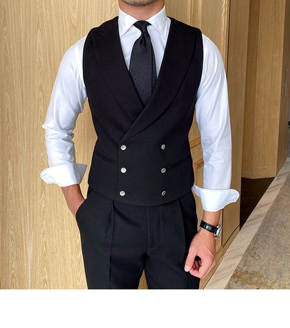 Slim Fit Versatile Fashion Double Breasted Vest