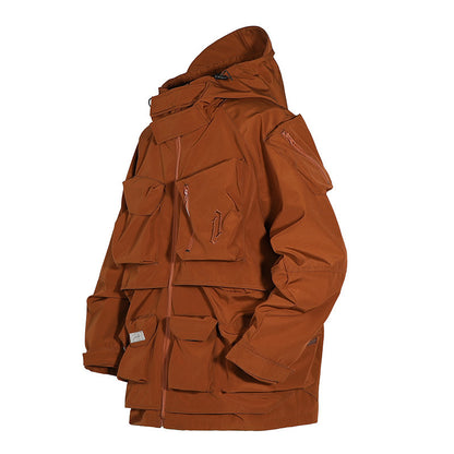 Hooded Tooling And Three-dimensional Multi-pocket Jacket